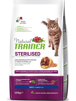 Natural Trainer Adult Sterilised with Prosciutto 1.5kg