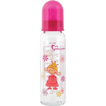 Mam Primamma Γυάλινο Μπιμπερό με Θηλή Καουτσούκ 0m+ Pink Princess 250ml