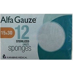 Karabinis Medical Alfa Gauze Αποστειρωμένες Γάζες 15x30cm 12τμχ
