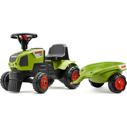Falk Baby Claas Axos Ποδοκίνητο Παιδικό Τρακτέρ με Καρότσα Πράσινο