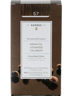 Korres Argan Oil Advanced Colorant 5.7 Σοκολατί Μόνιμη Βαφή Μαλλιών Χωρίς Αμμωνία 50ml