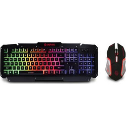 Zeroground Arai KB-1700GUMS Σετ Gaming Πληκτρολόγιο RGB Black