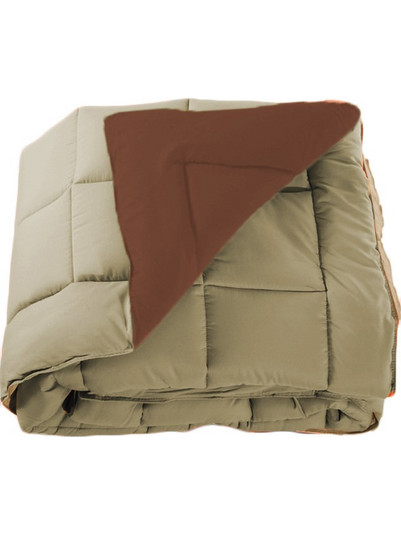 Viopros Πάπλωμα Μονό Microfiber Microfiber 160x240 Μπεζ - Καφέ