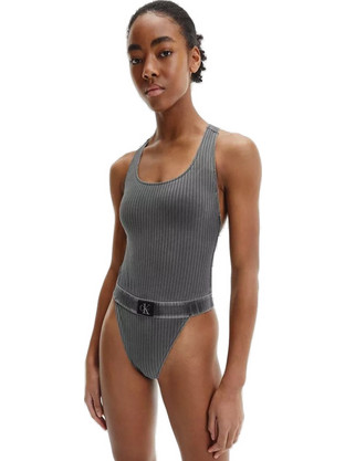Calvin Klein Ολόσωμο Μαγιό Μαύρο KW0KW01639-BEH