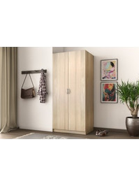 Pol Δίφυλλη Ντουλάπα Ρούχων Μπεζ 80x50x180cm 0181.POL08