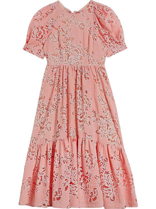 Ted Baker Midi Καθημερινό Φόρεμα Floral Κοραλί 269186