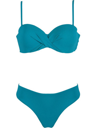 Gsecret Bikini Set με Ενίσχυση Ψηλόμεσο Πετρόλ L2323-23152