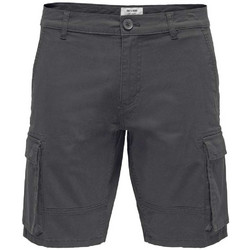 Only & Sons Ανδρική Βερμούδα Cargo Γκρι 22016689