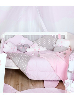Baby Star Cloud Σετ Κούνιας Pink 3τμχ