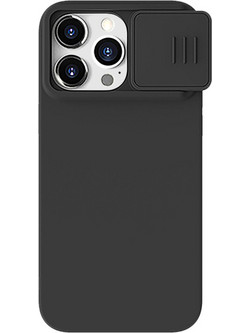 Nillkin Camshield Silky Silicone Back Cover Black (iPhone 15 Pro Max)