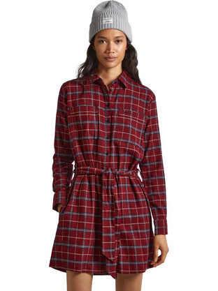Pepe Jeans Karola Mini Καθημερινό Φόρεμα Μπορντό PL953420-0AA