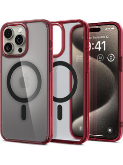 Spigen Ultra Hybrid Back Cover Frost Deep Red (iPhone 15 Pro Max)