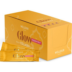 Wellexir Glow Beauty Collagen Drink Passion Fruit με Υαλουρονικό Οξύ & Βιταμίνη C 50 Φακελάκια