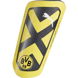 Puma BVB Ultra Strap Επικαλαμίδες Ποδοσφαίρου Μαύρες Κίτρινες 030890-01