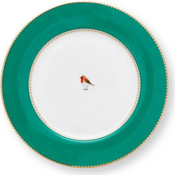Pip Studio Πιάτο Πορσελάνης Φρούτου Love Birds Πράσινο 21cm