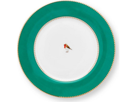 Pip Studio Πιάτο Πορσελάνης Φρούτου Love Birds Πράσινο 21cm