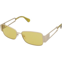 Max & Co MO0070 32E Γυαλιά Ηλίου Ορθογώνια Μεταλλικά Ασημί με Κίτρινο Polarized Φακό