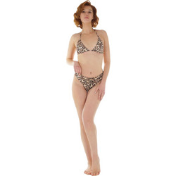 Gsecret Bikini Set Τριγωνάκι Ψηλόμεσο String Animal Print Καφέ C9359-26893