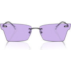 Ray-Ban RB3730 004/1A Γυναικεία Γυαλιά Ηλίου Πολυγωνικά Μεταλλικά Ασημί με Μωβ Polarized Φακό