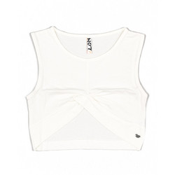 Losan Παιδικό Crop Top Αμάνικο Λευκό Εκρού LJGAP010324008