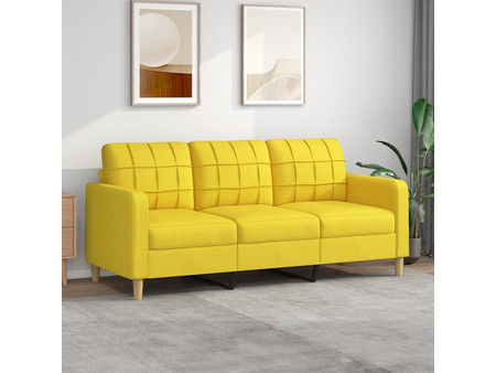 vidaXL Τριθέσιος Καναπές Κίτρινος 198x77x80cm 359104