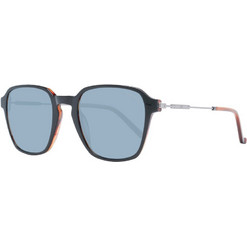 Hackett HSB921 039 Ανδρικά Γυαλιά Ηλίου Τετράγωνα Ασημί Μαύρο με Μπλε Polarized Φακό
