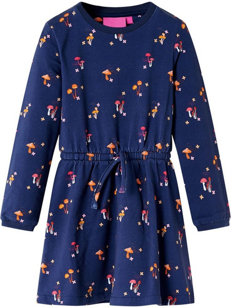 vidaXL Παιδικό Φόρεμα Floral Navy Μπλε 15073