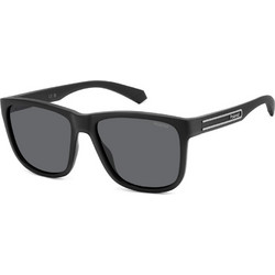 Polaroid Eyewear PLD2155S 003M9 Ανδρικά Γυαλιά Ηλίου Τετράγωνα Κοκάλινα Μαύρα με Μαύρο Polarized Φακό