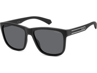 Polaroid Eyewear PLD2155S 003M9 Ανδρικά Γυαλιά Ηλίου Τετράγωνα Κοκάλινα Μαύρα με Μαύρο Polarized Φακό