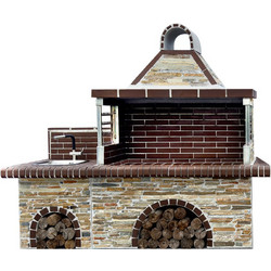 Sxistolithos 04300 Χτιστή Ψησταριά με Νεροχύτη 245cm