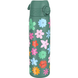 Ion8 Floral Παιδικό Μπουκάλι Θερμός Ανοξείδωτο με Καλαμάκι Πετρόλ 600ml
