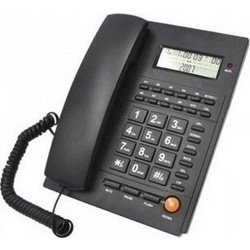 Telco TM-PA117 Ενσύρματο Τηλέφωνο με Ανοιχτή Ακρόαση για Ηλικιωμένους Μαύρο