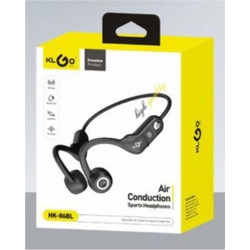 KLGO HK-86BL Air Conduction Ακουστικά Bluetooth Earbud Ανθεκτικά στο Νερό Black