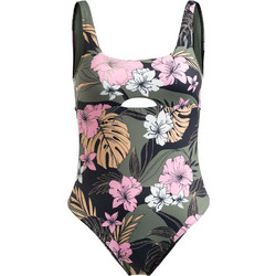 Roxy Ολόσωμο Μαγιό Floral Χακί Ροζ ERJX103636-KVJ9
