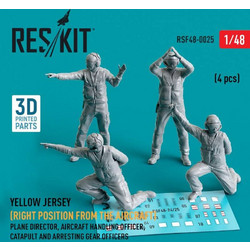 Reskit Models Jersey Yellow Jersey Right Position From Aircraft Plane Director, Aircraft Handling Officer, Catapult & Arresting Officers Ρητίνης Φιγούρα Μοντελισμού 1:48