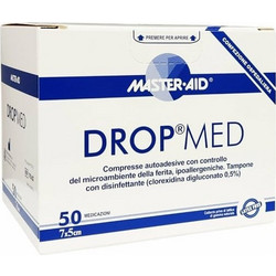 Master Aid Drop Med Αυτοκόλλητες Γάζες 7x5cm 50τμχ
