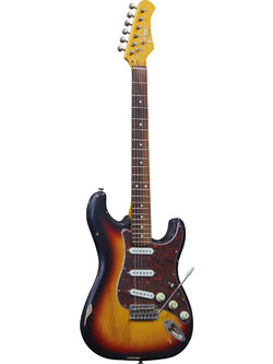 Eko Guitars S300 Relic Ηλεκτρική Κιθάρα ST Style με SSS Μαγνήτες Sunburst