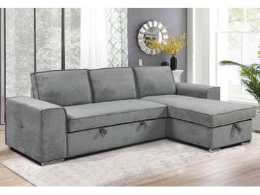 InsideHome Merano Γωνιακός Καναπές Κρεβάτι Αναστρέψιμη Γωνία με Αποθηκευτικό Χώρο Γκρι 272x164cm 0011.HS03LG
