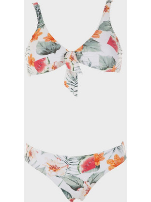 Gsecret Bikini Set Τριγωνάκι Floral Λευκό PP6649-28725