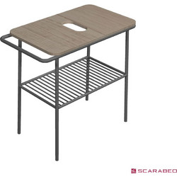 Scarabeo Fuji Rovere 80 Έπιπλο Μπάνιου Δαπέδου MDF για Επικαθήμενο Νιπτήρα