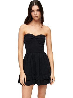 Superdry Mini Καλοκαιρινό Βραδινό Φόρεμα Μαύρο W8011555A-02A