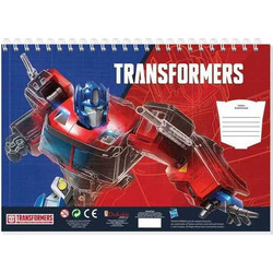 Transformers Μπλοκ Ζωγραφικής A4 40 Φύλλων με Αυτοκόλλητα 483213