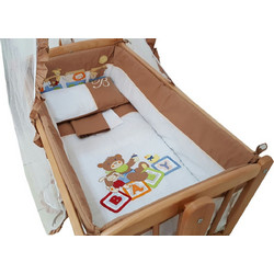 Beboulino Baby Bear Σετ Λίκνου White/Brown 6τμχ