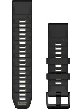 Garmin QuickFit 22 Λουράκι Σιλικόνης Black / Pebble Gray