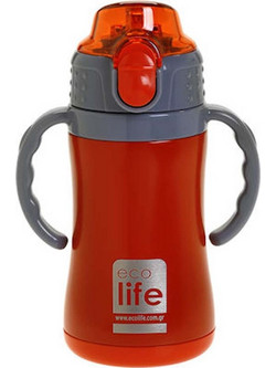 Ecolife Παιδικό Παγούρι Θερμός Ανοξείδωτο BPA Free Κόκκινο 300ml