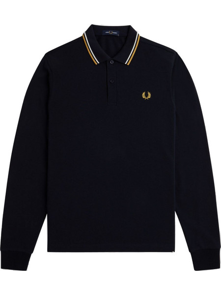 Fred Perry Ανδρική Μπλούζα Polo Μακρυμάνικη Navy Μπλε M3636-W53
