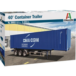 Italeri 40' Container Trailer Συναρμολογούμενο Πλαστικό Μοντέλο Φορτηγού 1:24