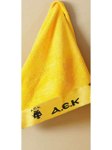 Palamaiki AEK Παιδική Πετσέτα Προσώπου / Χεριών 500gr/m² 100x50cm Κίτρινη