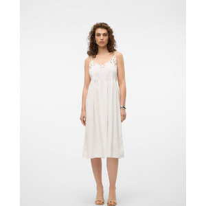 Vero Moda Midi Καλοκαιρινό Καθημερινό Φόρεμα Λευκό 10326447 Vero Moda Midi Καλοκαιρινό Καθημερινό Φόρεμα Λευκό 10326447