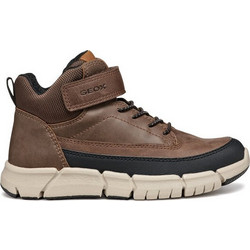 Geox Flexyper Παιδικά Ημίμποτα Σοκολατί με Σκρατς J369BA0CLFUC6006